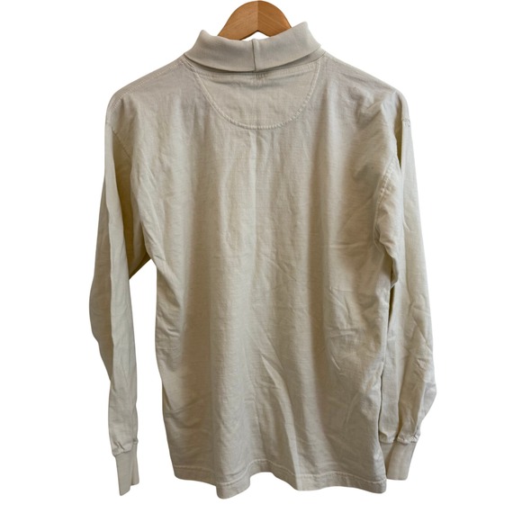 Vintage Orvis Women's Cream Embroidered Houses Turtleneck Shirt Size M Grandma - Picture 5 of 11